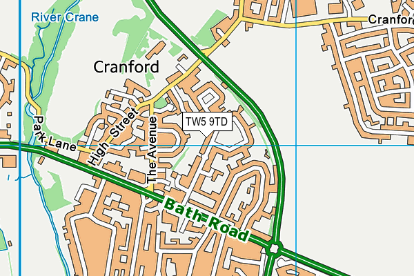 TW5 9TD map - OS VectorMap District (Ordnance Survey) TW5 9TD map - OS VectorMap District (Ordnance Survey)