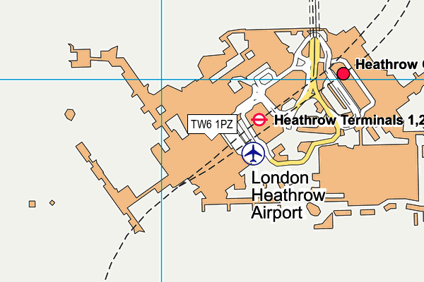 TW6 1PZ map - OS VectorMap District (Ordnance Survey) TW6 1PZ map - OS VectorMap District (Ordnance Survey)