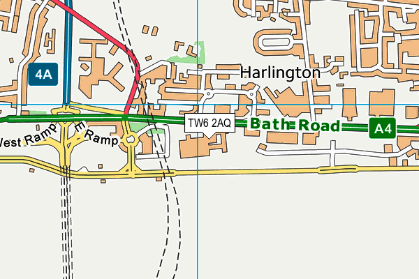 TW6 2AQ map - OS VectorMap District (Ordnance Survey)