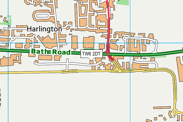 TW6 2DT map - OS VectorMap District (Ordnance Survey)