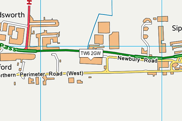 TW6 2GW map - OS VectorMap District (Ordnance Survey) TW6 2GW map - OS VectorMap District (Ordnance Survey)