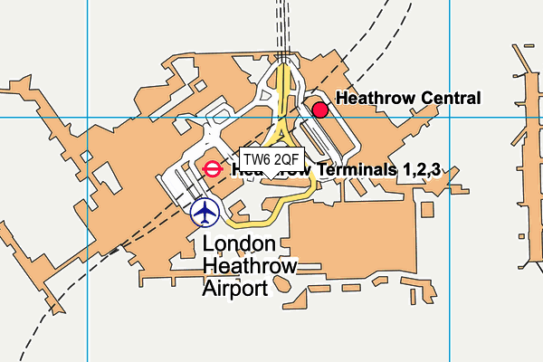 TW6 2QF map - OS VectorMap District (Ordnance Survey)