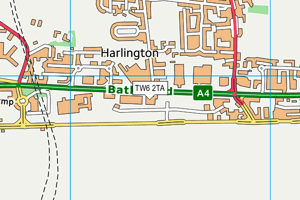 TW6 2TA map - OS VectorMap District (Ordnance Survey)