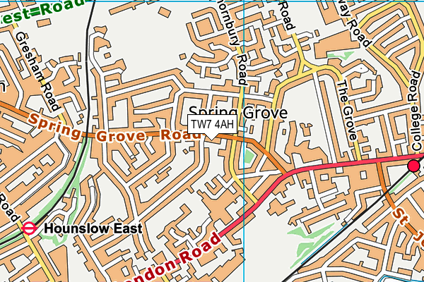 TW7 4AH map - OS VectorMap District (Ordnance Survey) TW7 4AH map - OS VectorMap District (Ordnance Survey)