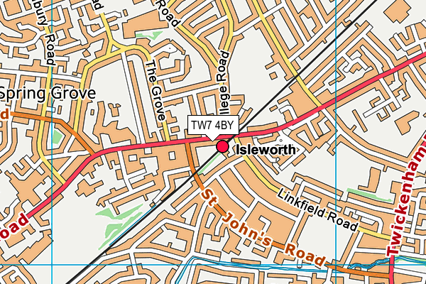 TW7 4BY map - OS VectorMap District (Ordnance Survey) TW7 4BY map - OS VectorMap District (Ordnance Survey)