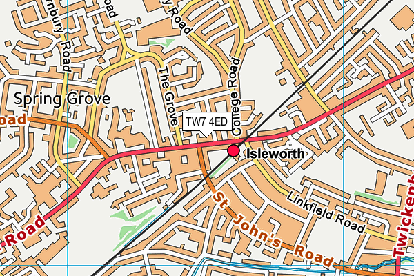TW7 4ED map - OS VectorMap District (Ordnance Survey) TW7 4ED map - OS VectorMap District (Ordnance Survey)