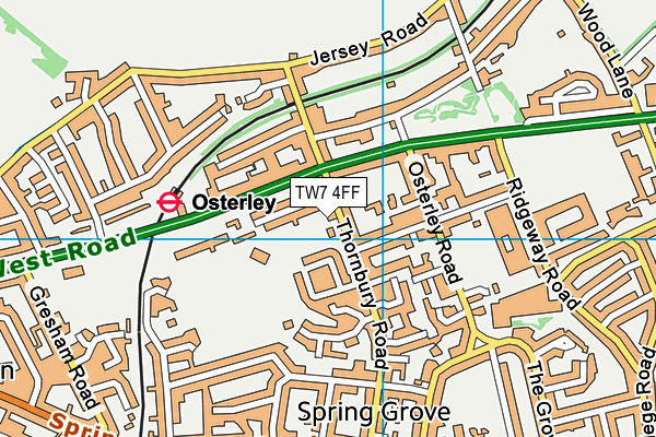 TW7 4FF map - OS VectorMap District (Ordnance Survey) TW7 4FF map - OS VectorMap District (Ordnance Survey)
