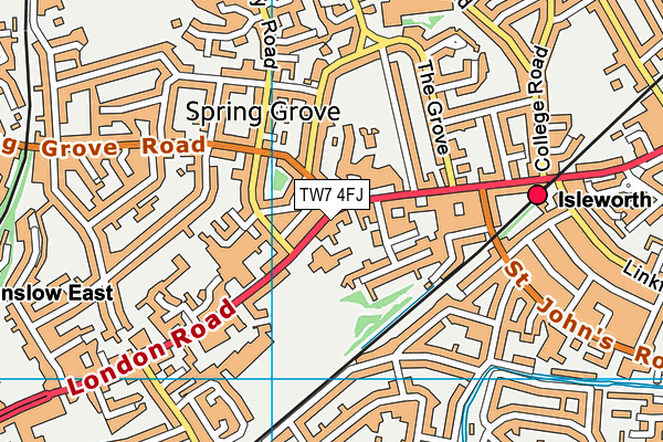 TW7 4FJ map - OS VectorMap District (Ordnance Survey) TW7 4FJ map - OS VectorMap District (Ordnance Survey)
