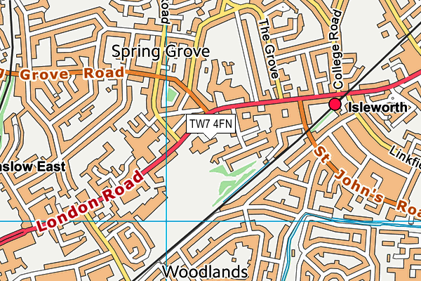 TW7 4FN map - OS VectorMap District (Ordnance Survey) TW7 4FN map - OS VectorMap District (Ordnance Survey)