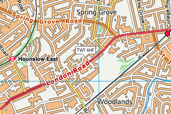 TW7 4HF map - OS VectorMap District (Ordnance Survey) TW7 4HF map - OS VectorMap District (Ordnance Survey)