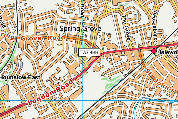TW7 4HH map - OS VectorMap District (Ordnance Survey) TW7 4HH map - OS VectorMap District (Ordnance Survey)