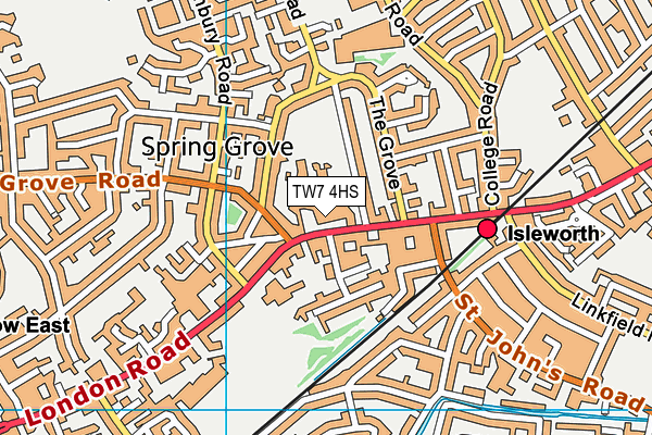 TW7 4HS map - OS VectorMap District (Ordnance Survey) TW7 4HS map - OS VectorMap District (Ordnance Survey)