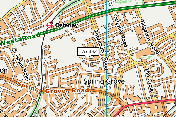 TW7 4HZ map - OS VectorMap District (Ordnance Survey) TW7 4HZ map - OS VectorMap District (Ordnance Survey)