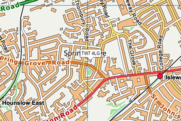 TW7 4LG map - OS VectorMap District (Ordnance Survey) TW7 4LG map - OS VectorMap District (Ordnance Survey)