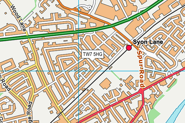 TW7 5HG map - OS VectorMap District (Ordnance Survey) TW7 5HG map - OS VectorMap District (Ordnance Survey)