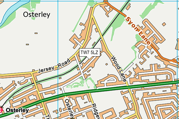 TW7 5LZ map - OS VectorMap District (Ordnance Survey)