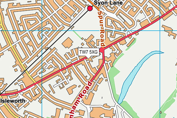 TW7 5XG map - OS VectorMap District (Ordnance Survey) TW7 5XG map - OS VectorMap District (Ordnance Survey)