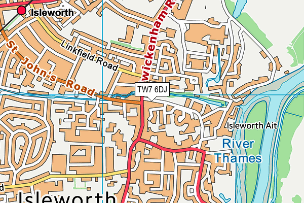 TW7 6DJ map - OS VectorMap District (Ordnance Survey) TW7 6DJ map - OS VectorMap District (Ordnance Survey)