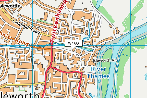 TW7 6GT map - OS VectorMap District (Ordnance Survey) TW7 6GT map - OS VectorMap District (Ordnance Survey)
