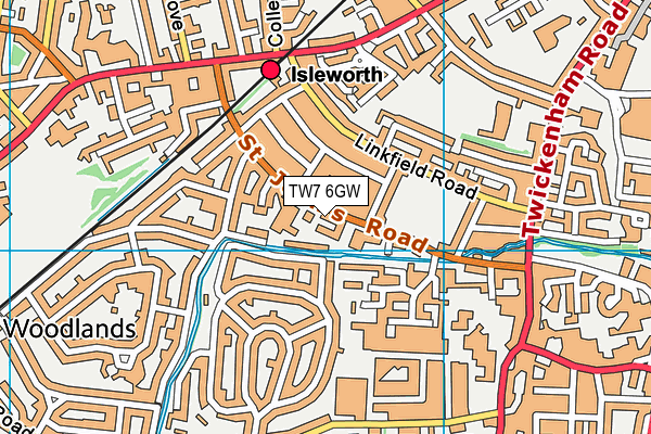TW7 6GW map - OS VectorMap District (Ordnance Survey) TW7 6GW map - OS VectorMap District (Ordnance Survey)