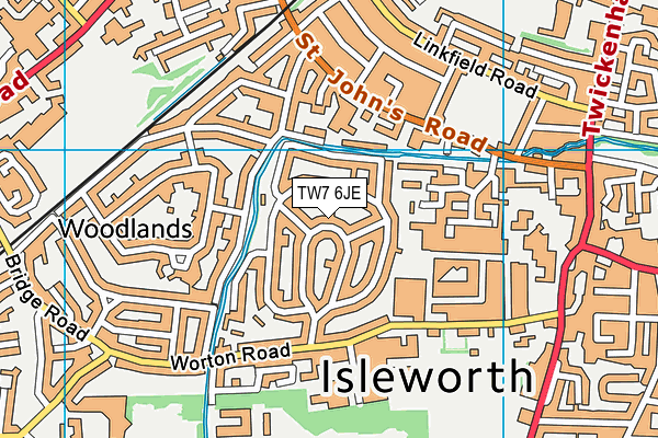 TW7 6JE map - OS VectorMap District (Ordnance Survey) TW7 6JE map - OS VectorMap District (Ordnance Survey)