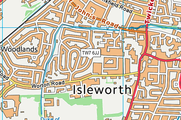 TW7 6JJ map - OS VectorMap District (Ordnance Survey)