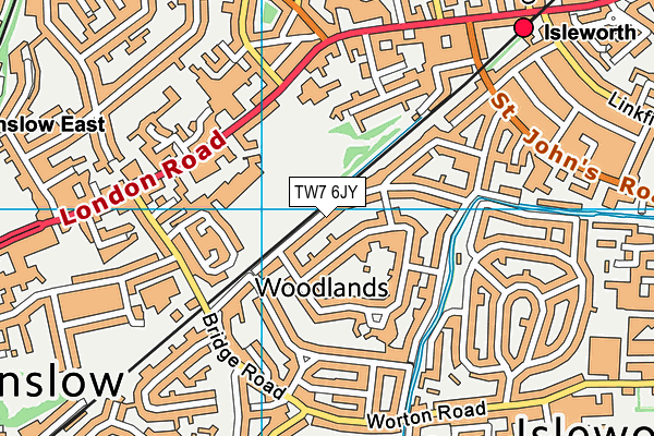 TW7 6JY map - OS VectorMap District (Ordnance Survey) TW7 6JY map - OS VectorMap District (Ordnance Survey)