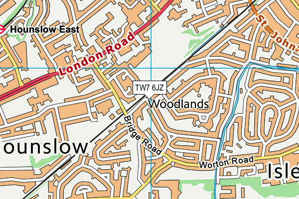 TW7 6JZ map - OS VectorMap District (Ordnance Survey) TW7 6JZ map - OS VectorMap District (Ordnance Survey)