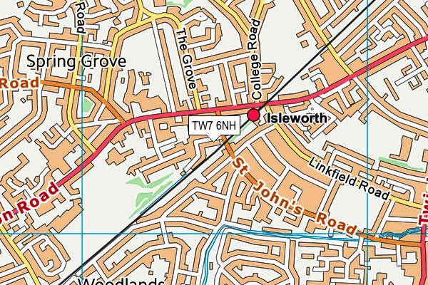 TW7 6NH map - OS VectorMap District (Ordnance Survey)