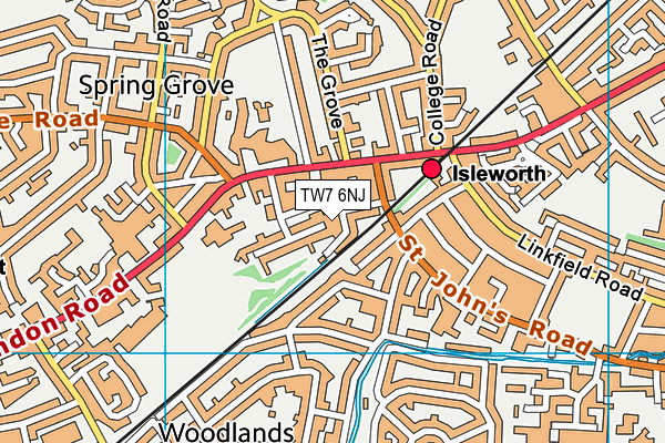 TW7 6NJ map - OS VectorMap District (Ordnance Survey) TW7 6NJ map - OS VectorMap District (Ordnance Survey)