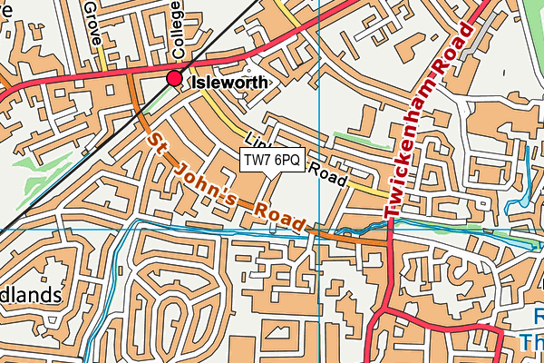 TW7 6PQ map - OS VectorMap District (Ordnance Survey) TW7 6PQ map - OS VectorMap District (Ordnance Survey)