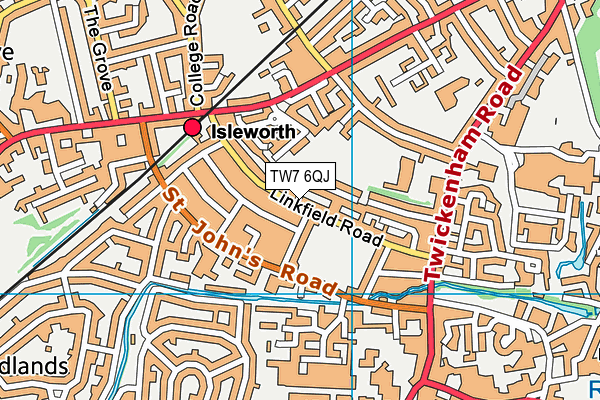 TW7 6QJ map - OS VectorMap District (Ordnance Survey) TW7 6QJ map - OS VectorMap District (Ordnance Survey)