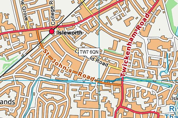 TW7 6QN map - OS VectorMap District (Ordnance Survey) TW7 6QN map - OS VectorMap District (Ordnance Survey)