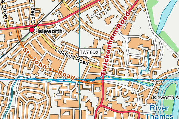 TW7 6QX map - OS VectorMap District (Ordnance Survey) TW7 6QX map - OS VectorMap District (Ordnance Survey)