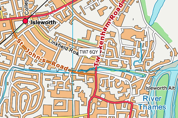 TW7 6QY map - OS VectorMap District (Ordnance Survey)
