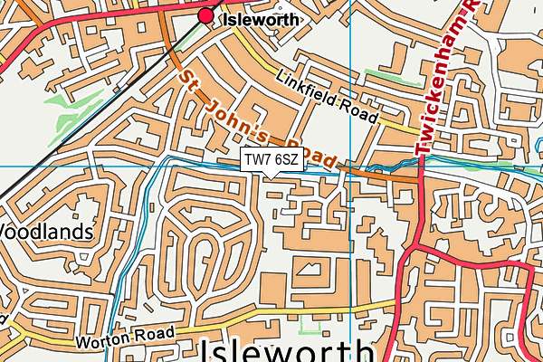 TW7 6SZ map - OS VectorMap District (Ordnance Survey)