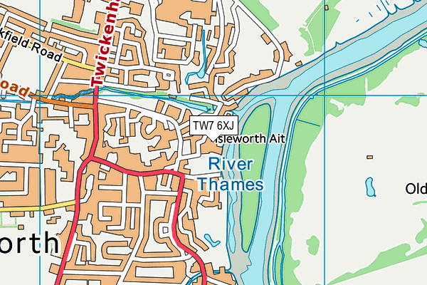 TW7 6XJ map - OS VectorMap District (Ordnance Survey) TW7 6XJ map - OS VectorMap District (Ordnance Survey)