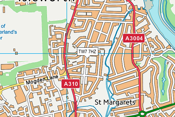 TW7 7HZ map - OS VectorMap District (Ordnance Survey) TW7 7HZ map - OS VectorMap District (Ordnance Survey)