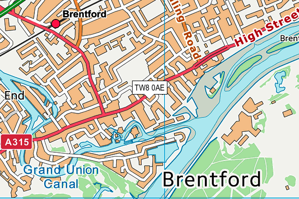 TW8 0AE map - OS VectorMap District (Ordnance Survey) TW8 0AE map - OS VectorMap District (Ordnance Survey)
