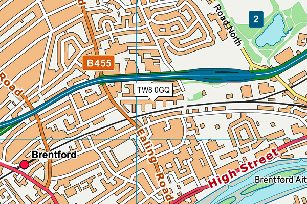 TW8 0GQ map - OS VectorMap District (Ordnance Survey)