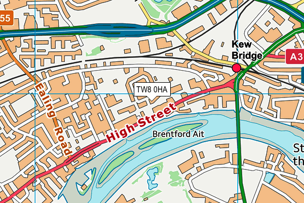 TW8 0HA map - OS VectorMap District (Ordnance Survey)