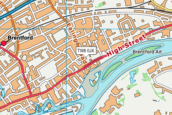 TW8 0JX map - OS VectorMap District (Ordnance Survey) TW8 0JX map - OS VectorMap District (Ordnance Survey)