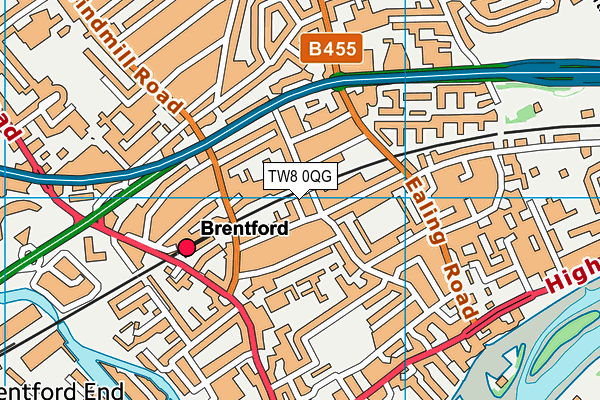 TW8 0QG map - OS VectorMap District (Ordnance Survey) TW8 0QG map - OS VectorMap District (Ordnance Survey)