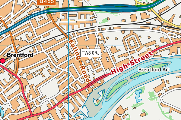 TW8 0RJ map - OS VectorMap District (Ordnance Survey)