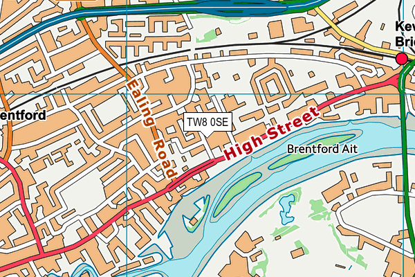 TW8 0SE map - OS VectorMap District (Ordnance Survey)