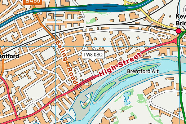 TW8 0SQ map - OS VectorMap District (Ordnance Survey)