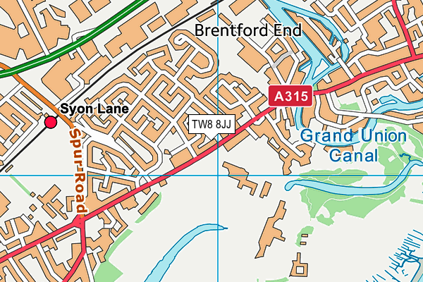 TW8 8JJ map - OS VectorMap District (Ordnance Survey) TW8 8JJ map - OS VectorMap District (Ordnance Survey)