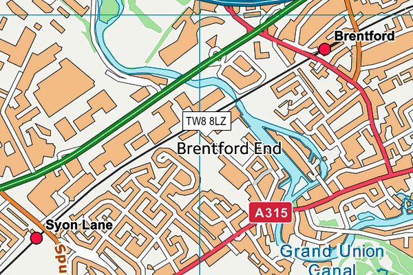 TW8 8LZ map - OS VectorMap District (Ordnance Survey) TW8 8LZ map - OS VectorMap District (Ordnance Survey)