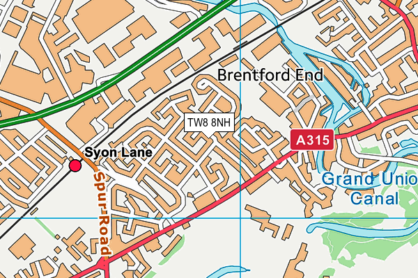 TW8 8NH map - OS VectorMap District (Ordnance Survey) TW8 8NH map - OS VectorMap District (Ordnance Survey)