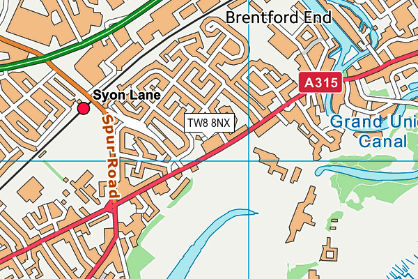 TW8 8NX map - OS VectorMap District (Ordnance Survey) TW8 8NX map - OS VectorMap District (Ordnance Survey)